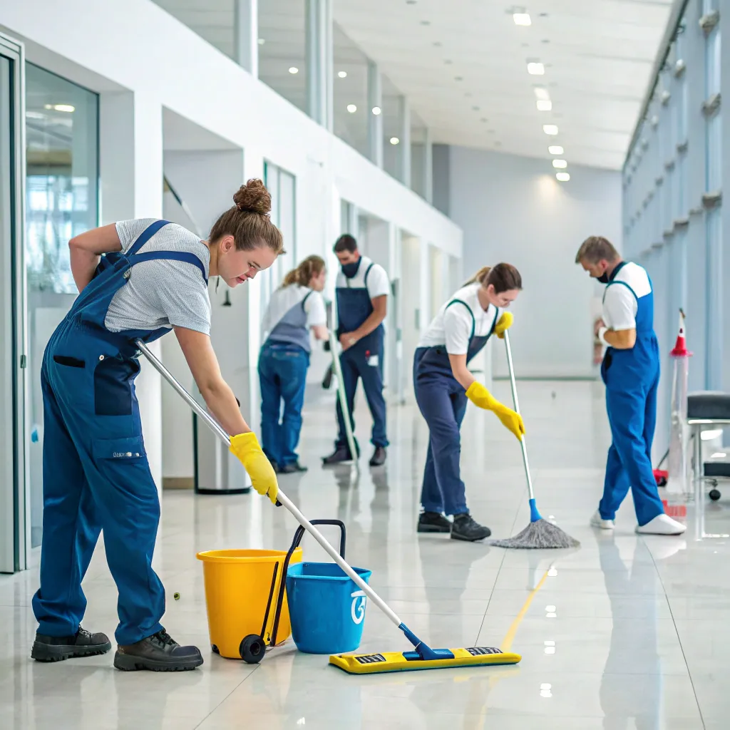 LUNENTHIS dedicated cleaning team at work